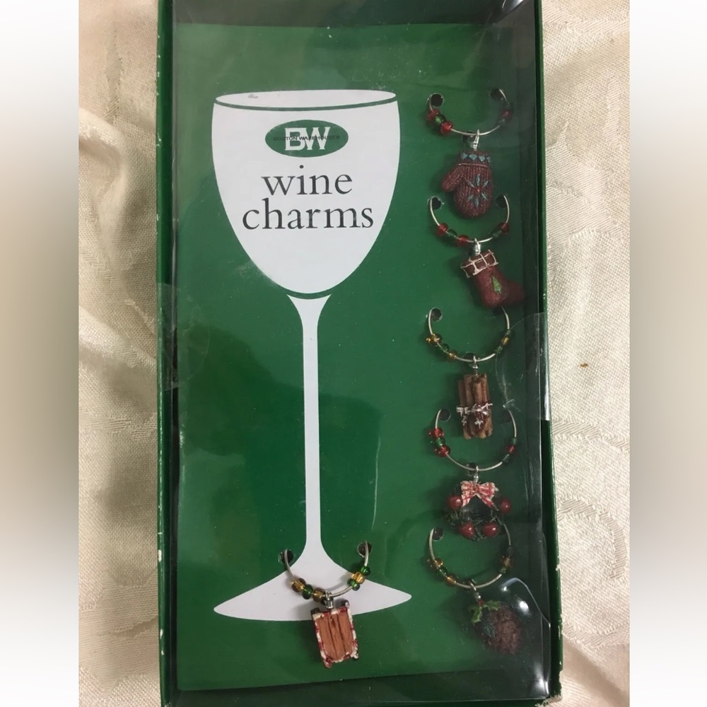 Boston‎ Warehouse Christmas Holiday Wine Glass Charms